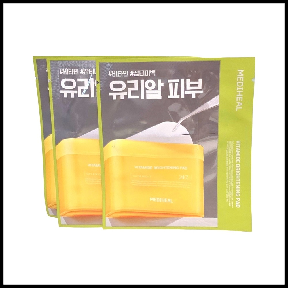 Mediheal Vitamide Brightening Pad Day & Night 2 Pads per Pack Lot of 3 K-Beauty